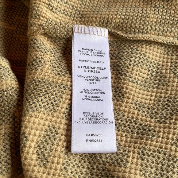 Splendid Thermal Leopard Animal Natural Crew Neck Long Sleeve Pullover Small NWT - Picture 5 of 10